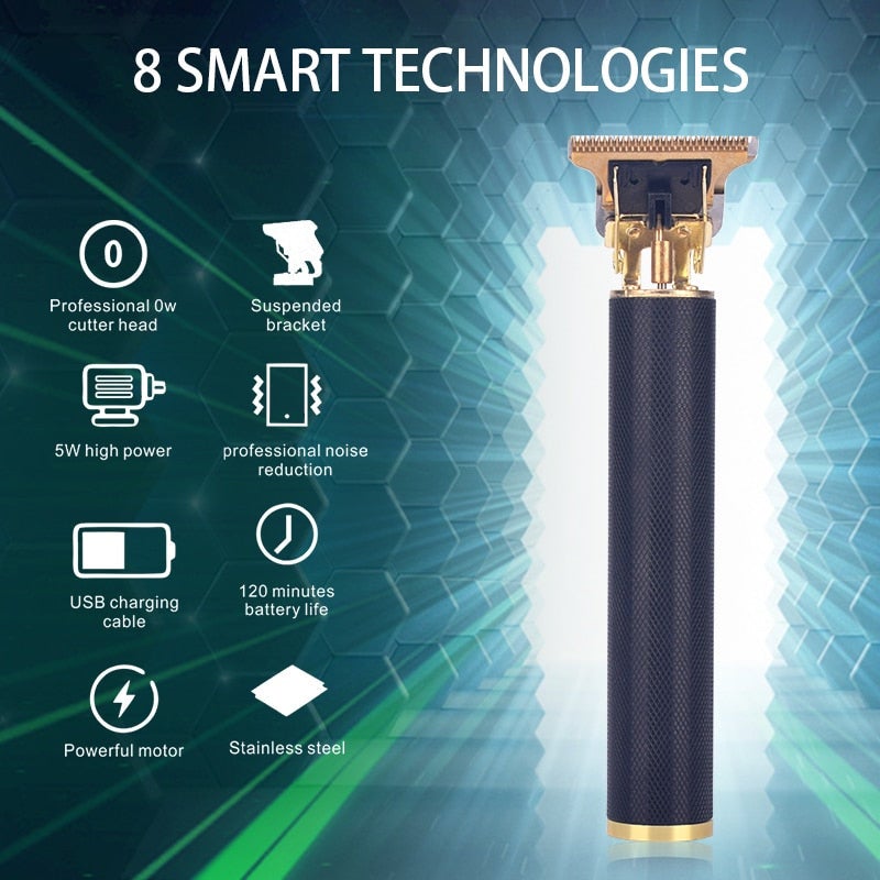 Usb Rechargeable T9 Baldheaded Hair Clipper Electric Trimmer Cordless Shaver 0Mm Men Barber Cutting Machine