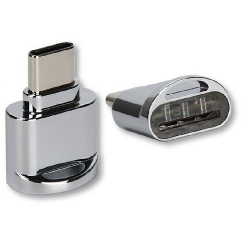 Usb Type C 3.1 To Microsd Tf Card Reader Adapter For Macbook Smartphone / Tablet Platinum