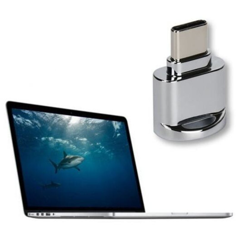 Usb Type C 3.1 To Microsd Tf Card Reader Adapter For Macbook Smartphone / Tablet Platinum