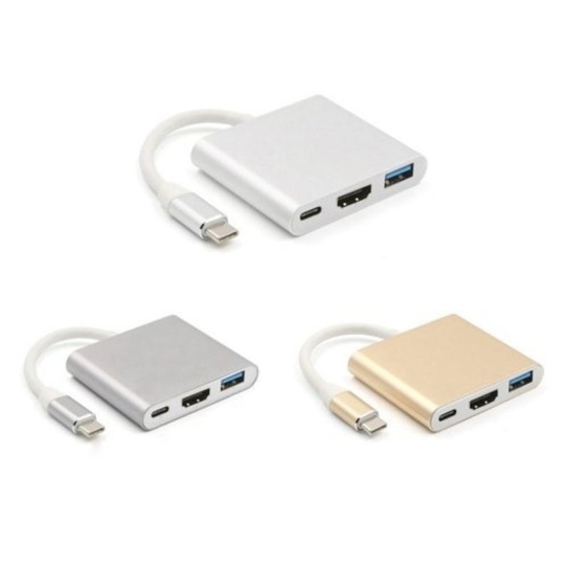 Usb Type C To Hdmi 4K 3.0 Charging Adapter Converter For Macbook Pro Pixel Silver