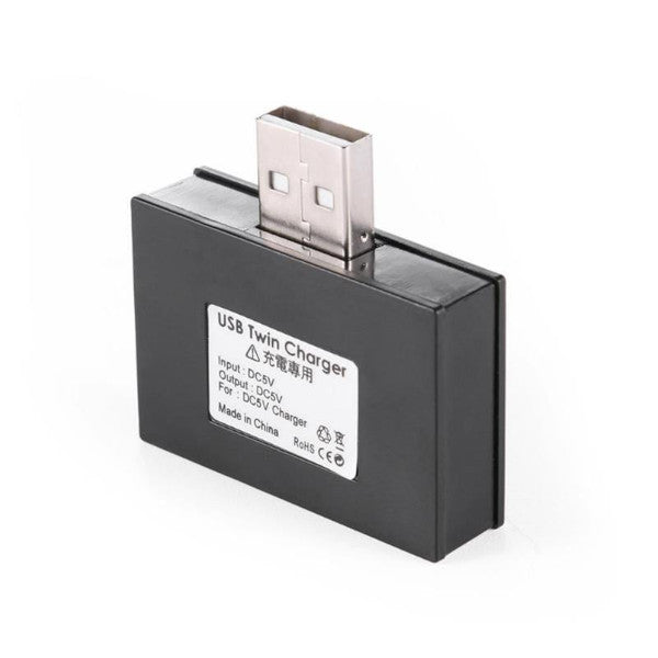 Usb2.0 Male To Twin Charger Dual Port Splitter Hub Adapter Converter Charging Wire Plug For Laptop Pc