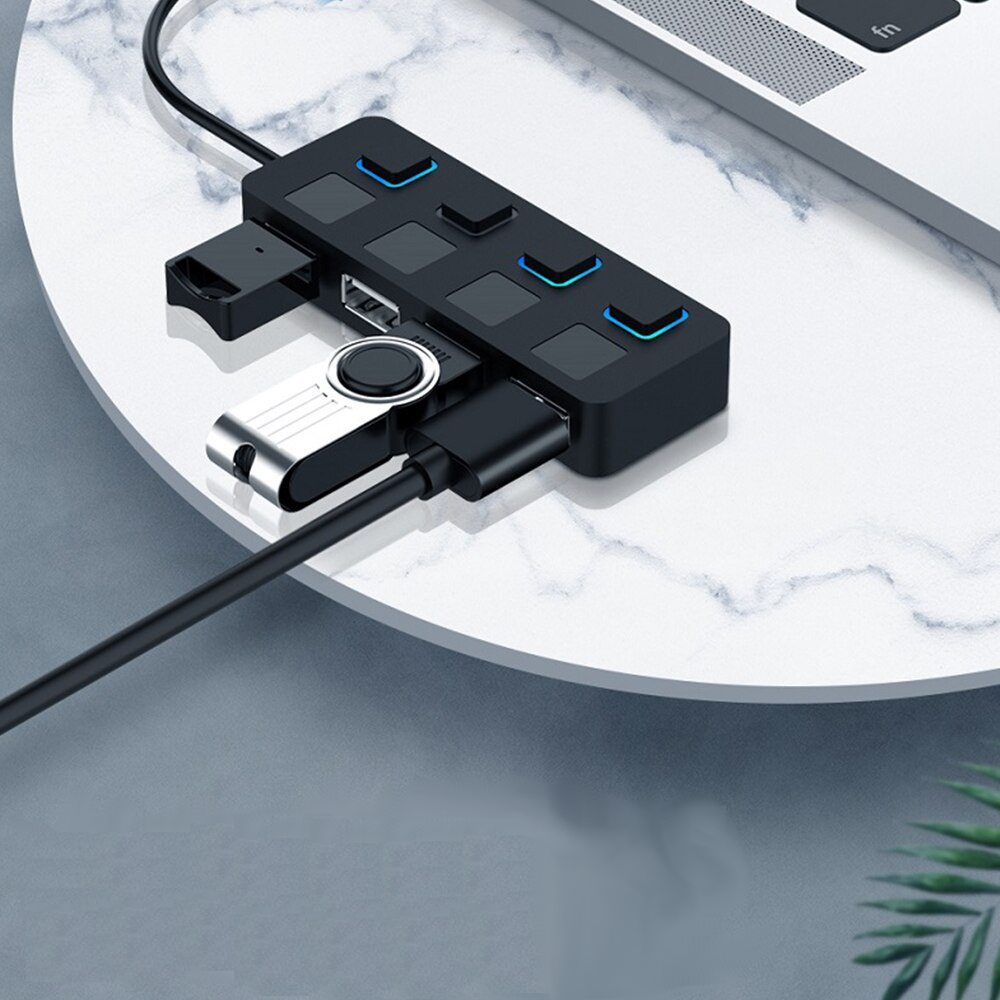 Usb 4-Port Hub Multi-Usb Splitter Extender