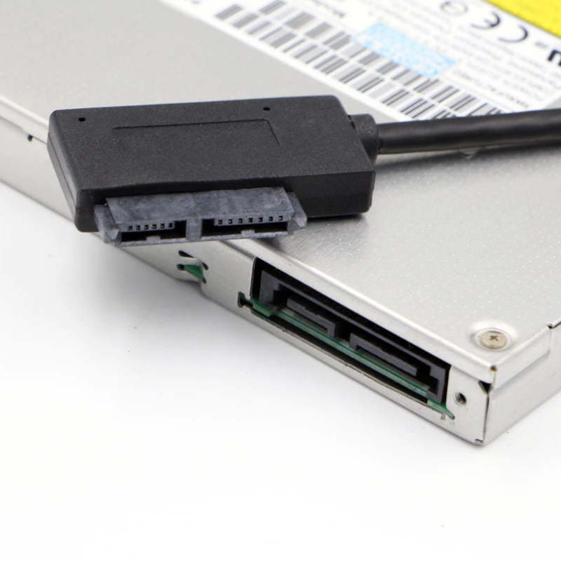 Usb Adapter Pc 6P 7P Cd Dvd Rom Sata To 2.0 Converter Slimline 13 Pin Drive Cable For Laptop Notebook
