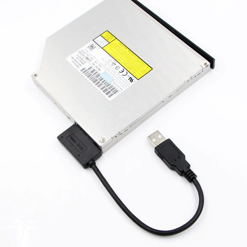 Usb Adapter Pc 6P 7P Cd Dvd Rom Sata To 2.0 Converter Slimline 13 Pin Drive Cable For Laptop Notebook