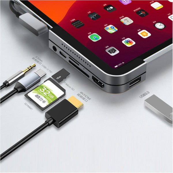 Usb C Hub For Ipad Pro 11 12.9 2020 2018 Type Dock 3.0 Hdmi 3.5Mm Pd Port Splitter Adapter Converter Tablet