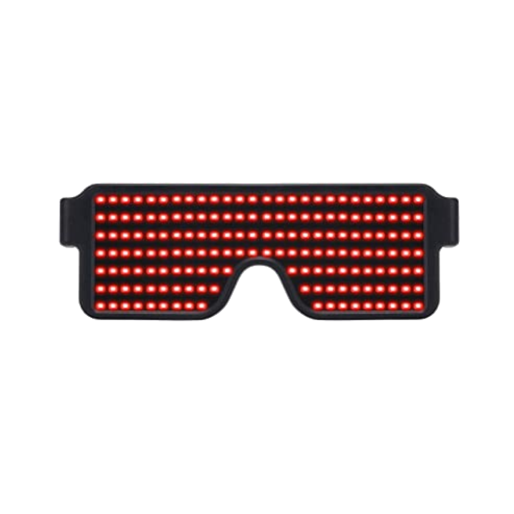 Usb Rechargeable Dynamic Led Light Up 8 Patterns Party Luminous Eyeglasses