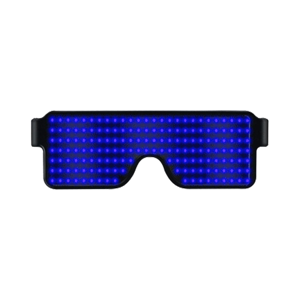 Usb Rechargeable Dynamic Led Light Up 8 Patterns Party Luminous Eyeglasses