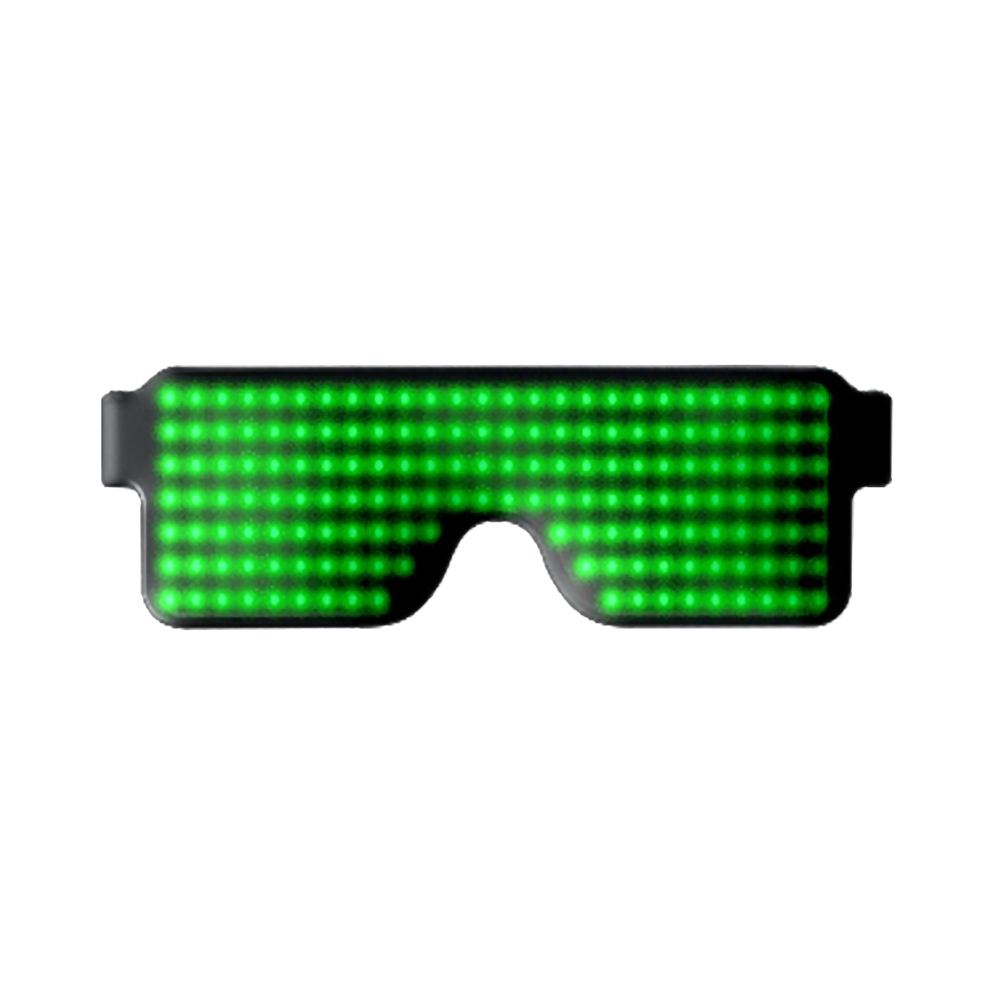Usb Rechargeable Dynamic Led Light Up 8 Patterns Party Luminous Eyeglasses