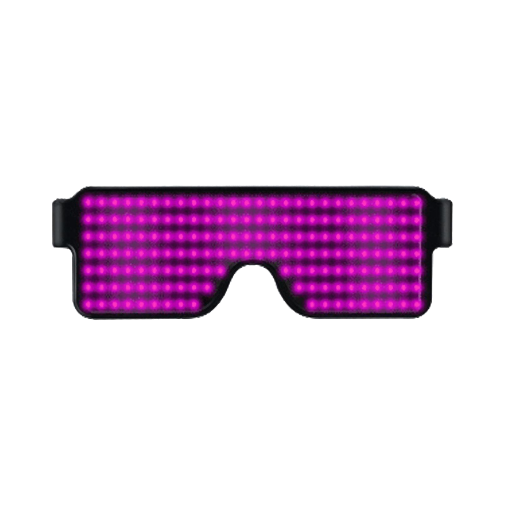 Usb Rechargeable Dynamic Led Light Up 8 Patterns Party Luminous Eyeglasses