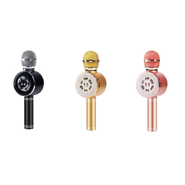 Usb Rechargeable Wireless Bluetooth Microphone With Large Led Lights