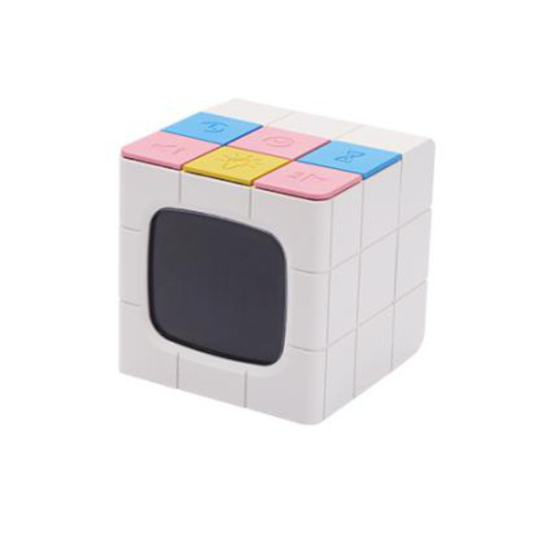 Usb Charging Voice Control Alarm Clock Cube Led Night Light