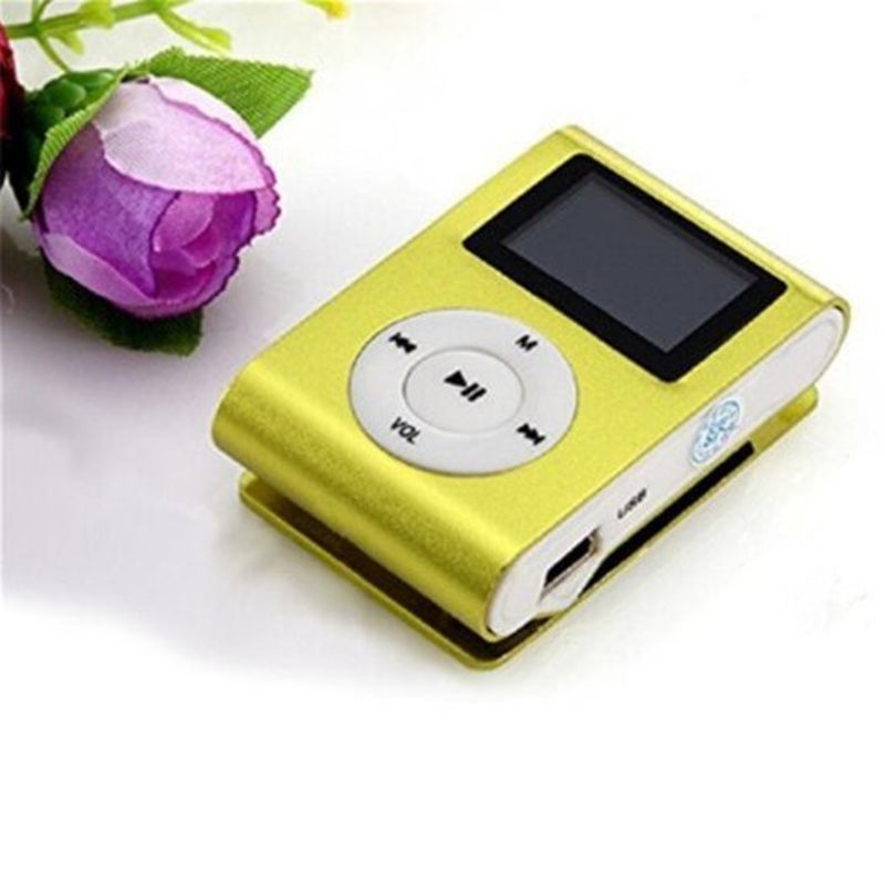 Usbclip Mp3 Player Lcdscreen Support 32Gb Micro Sd Tf Card Golden Brown