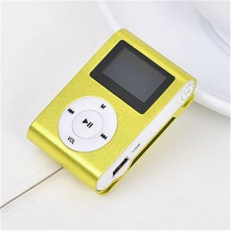 Usbclip Mp3 Player Lcdscreen Support 32Gb Micro Sd Tf Card Golden Brown