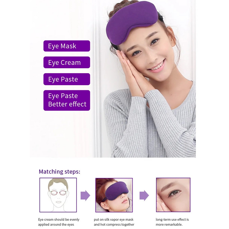 Usb Heated Eye Mask Far Infrared Eyeshade For Dry Hot Compress Puffy Massager