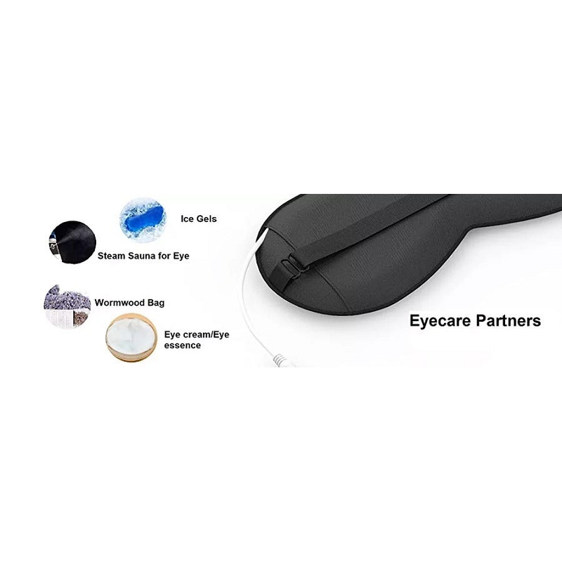Usb Heated Eye Mask Reusable Silk Steaming Massager For Sleeping Puffiness Anti Dark Circle Patch Care