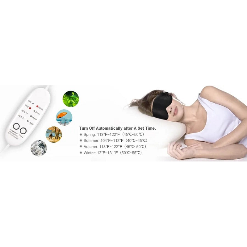 Usb Heated Eye Mask Reusable Silk Steaming Massager For Sleeping Puffiness Anti Dark Circle Patch Care