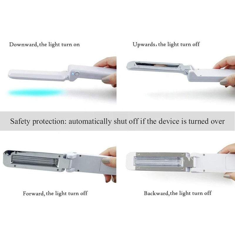 Uv Light Handheld Lamp Protection Foldable Ultraviolet Cleaning Travel