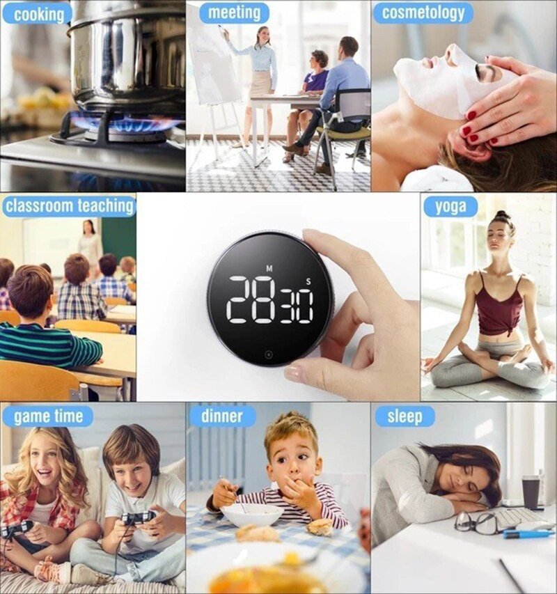 Digital Magnetic Smart Timer Productivity Stopwatch Office