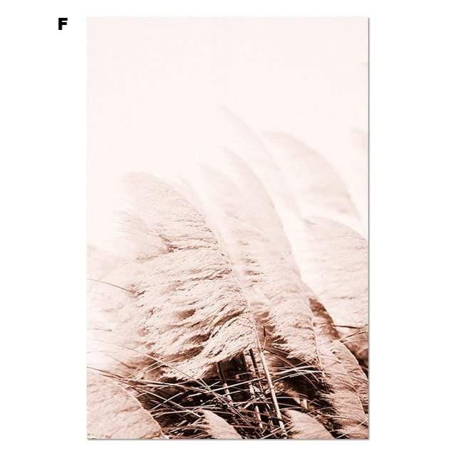 Whimsical Canvas Vintage Botanical Grass Wall Art Home Decor