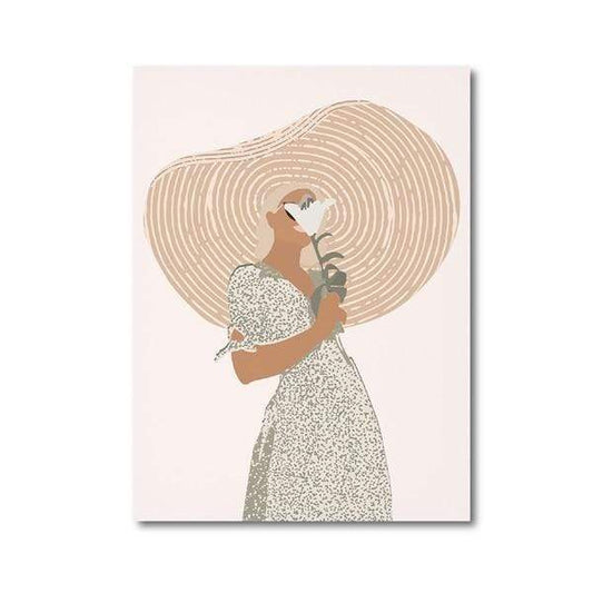 August Canvas Boho Abstract Figure Wall Art Decor