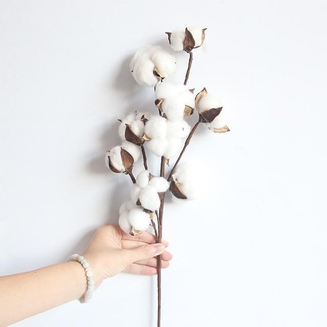 Cotton Branch Artificial Flowers Decor