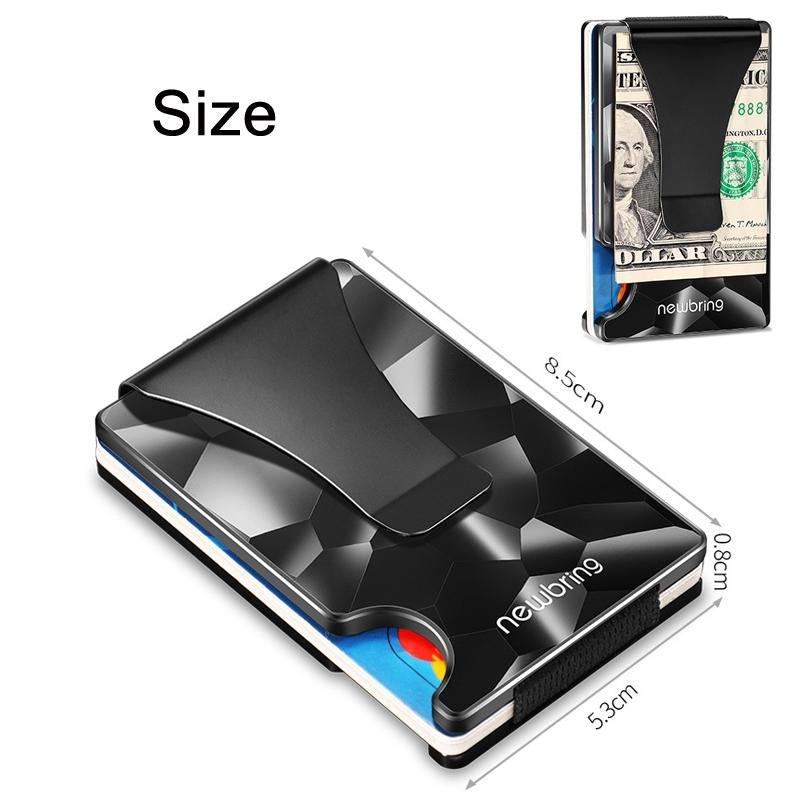 Anti-Magnetic Metal Card Holder For Multiple Cards Large Diamond Pattern