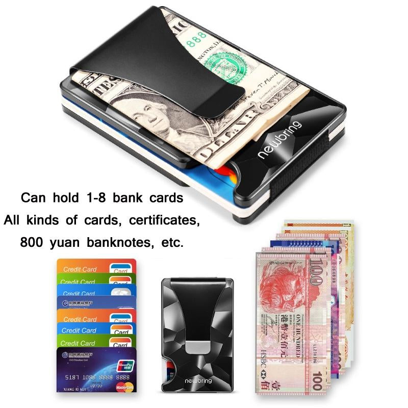 Anti-Magnetic Metal Card Holder For Multiple Cards Large Diamond Pattern