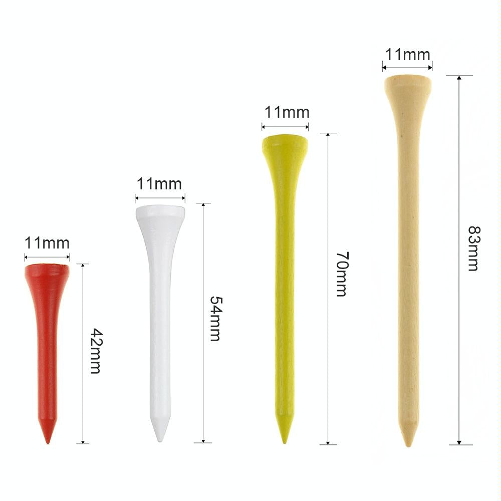 40 Golf Tees With Ball Holder 70Mm