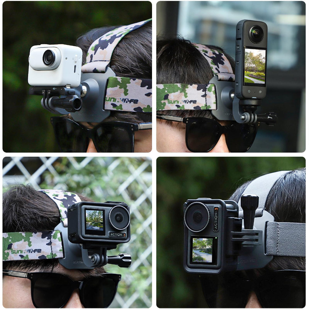 360 Degree Head Strap For Action Cameras_Grey