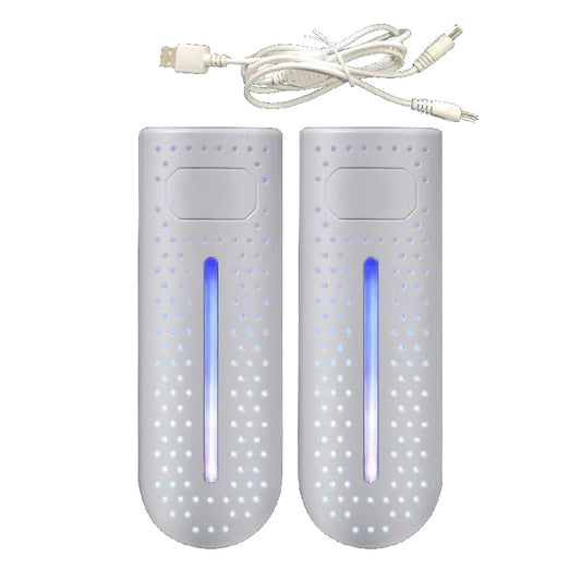 White Usb Shoe Dryer & Deodorizer - Constant Temperature Electric Boot Warmer With Uv Sanitizer