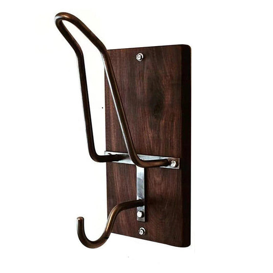 Type Wall Mounted Motorcycle Helmet Holder Heavy Duty Gear Rack With Jacket Hook