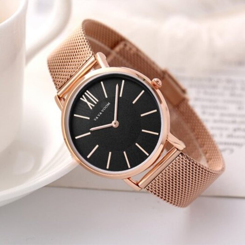 Va 3602W Stainless Steel Band Thin Design Women's Fashion Watch Multi A