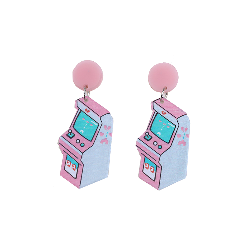 Veile Studios Valentines Day Rose Red Love Heart Earrings For Women