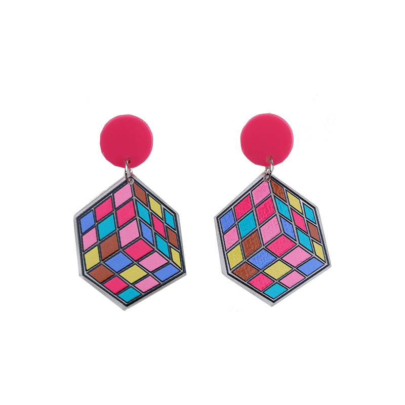 Veile Studios Valentines Day Rose Red Love Heart Earrings For Women