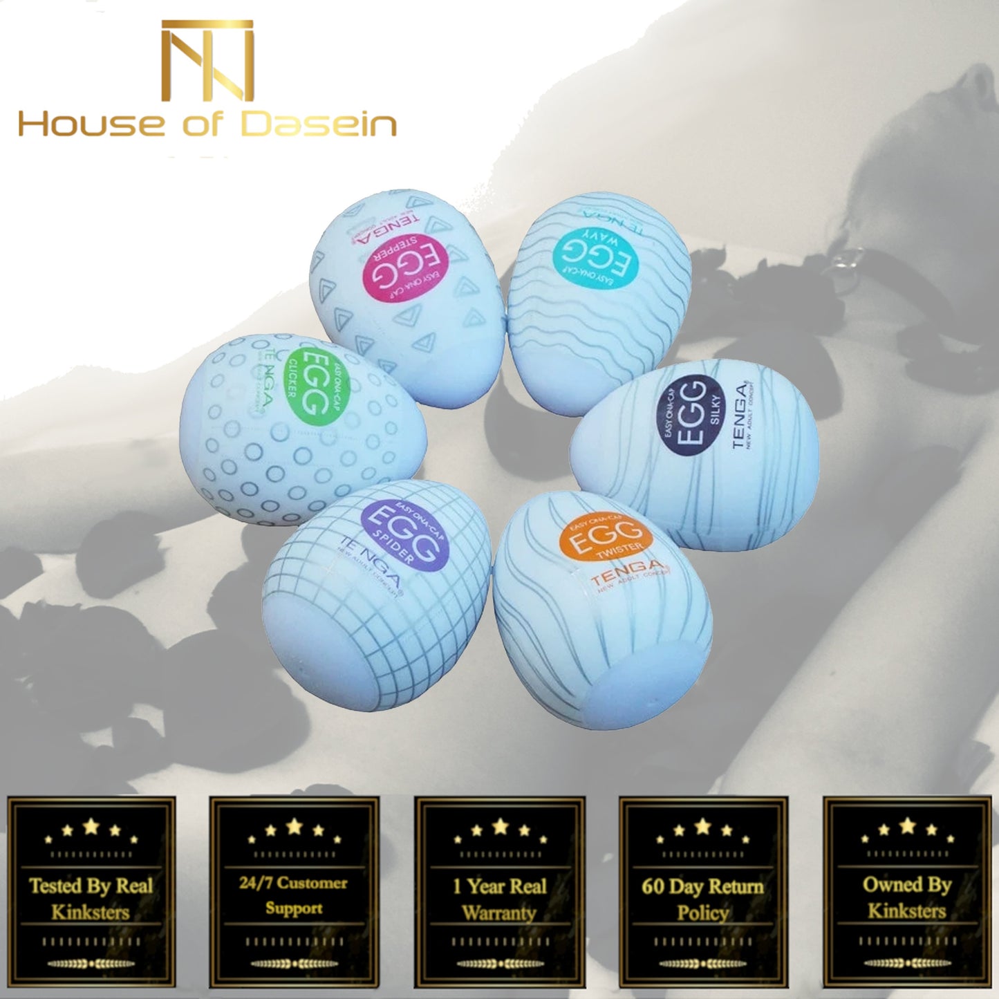 6 Pack Tenga Eggs Portable Pleasure Device Male Masturbation Bdsm