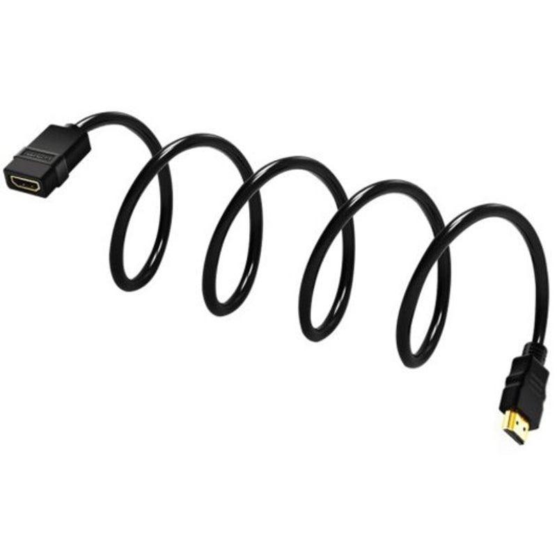 Version 1.4 Hdmi Male To Female Cable Black 1M