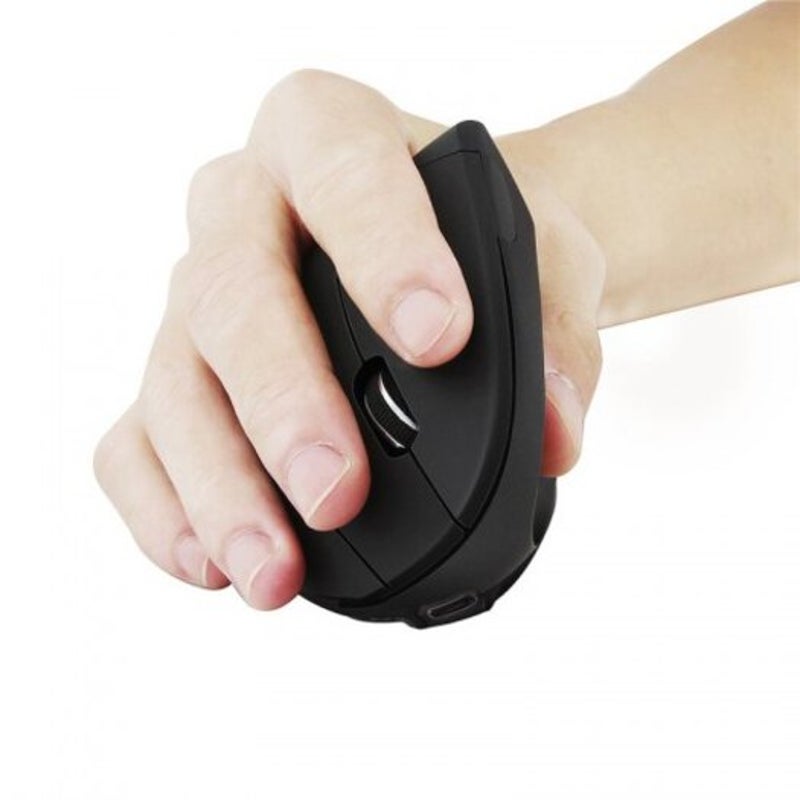 Vertical Ergonomic Optical Mouse Wireless Charging Version Black