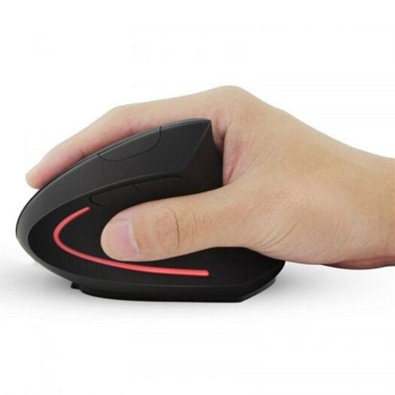 Vertical Ergonomic Optical Mouse Wireless Charging Version Black