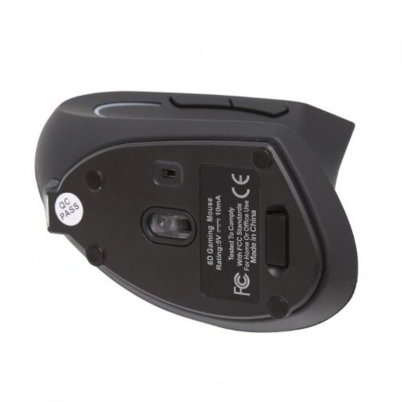 Vertical Ergonomic Optical Mouse Wireless Charging Version Black