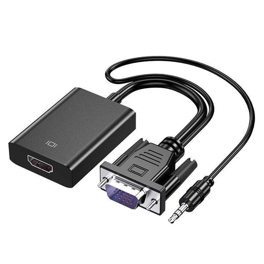 Vga To Hdmi Converter Computer Tv Adapter Cable With Audio Power Supply