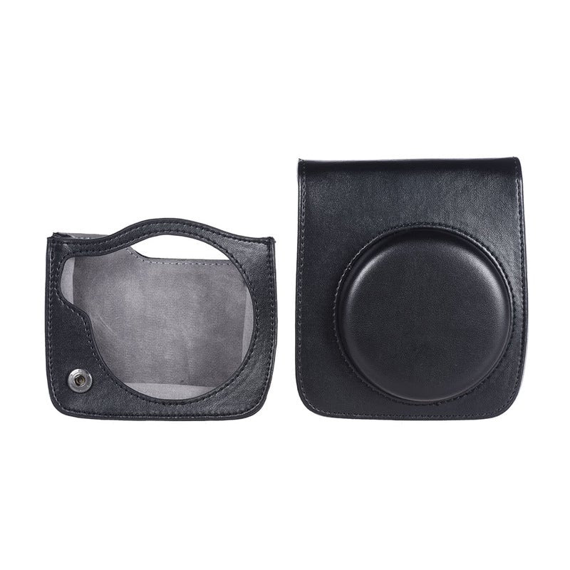 Vintage Pu Protective Camera Case Bag Black