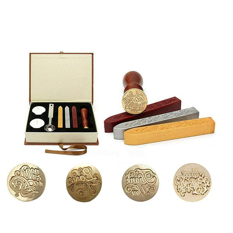 Art Crafting Tools Seal Sealing Wax Stamp Set Envelope Kit