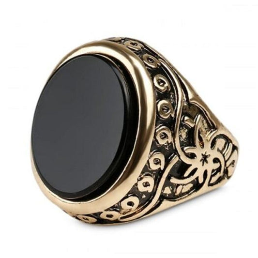 Vintage Stylish Alloy Men Ring Golden 10