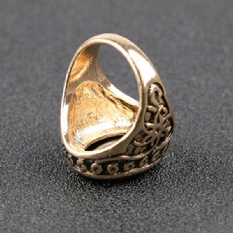 Vintage Stylish Alloy Men Ring Golden 10