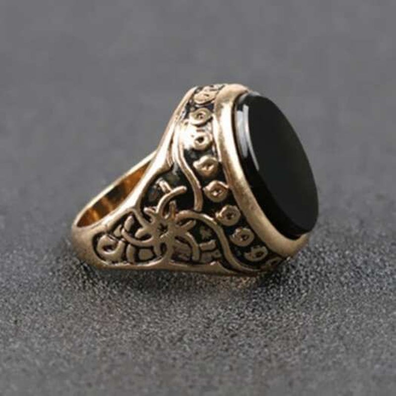 Vintage Stylish Alloy Men Ring Golden 10