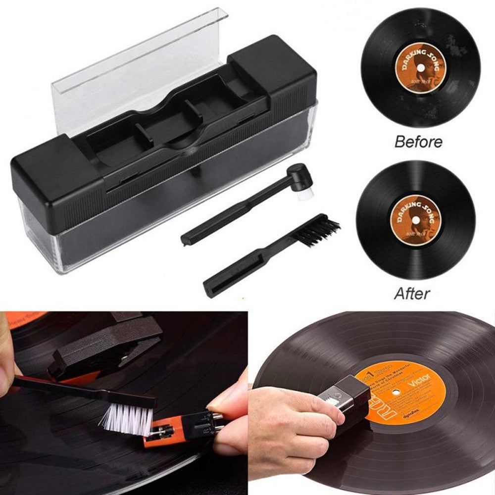 Vinyl Records Cleaning Kit Turntables With Small Brush Phonograph Scrubbing