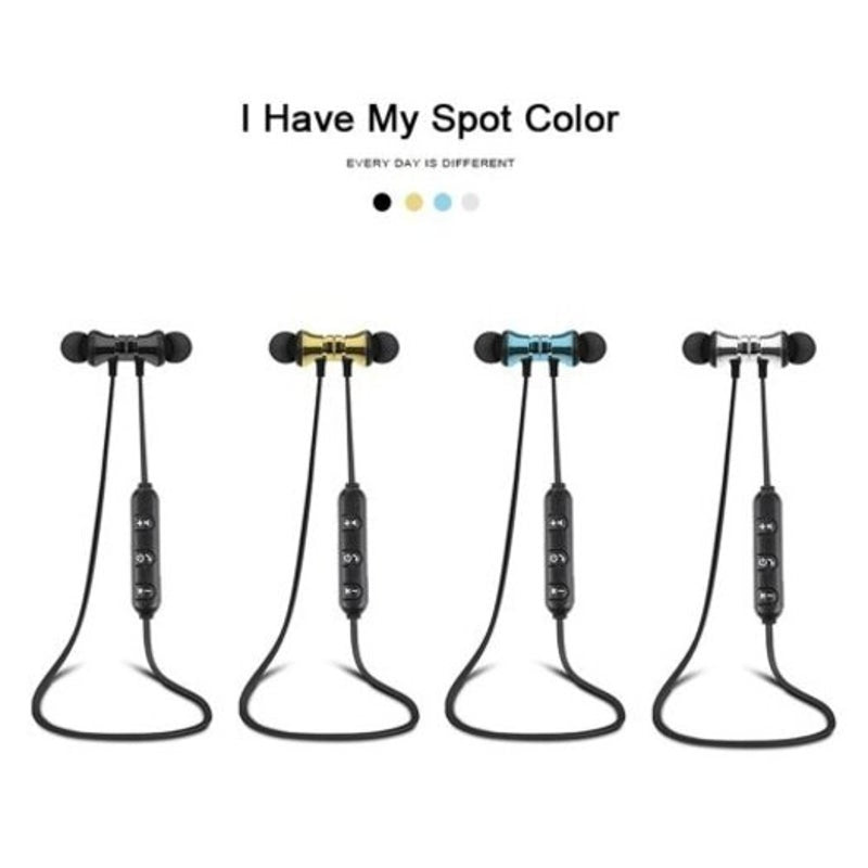 W12 Xt 11 Magnetic Bluetooth Headphone Stereo Sports Waterproof Earbuds With Microphone Back