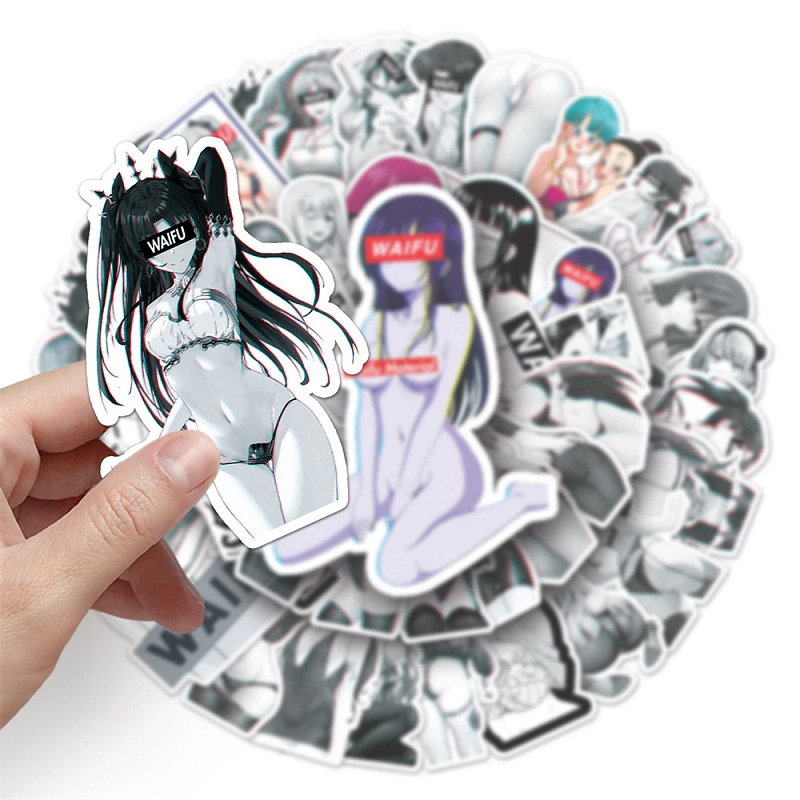 10/30/50Pcs Waifu Hentai Sexy Girl Otaku Phone Laptop Adult Stickers