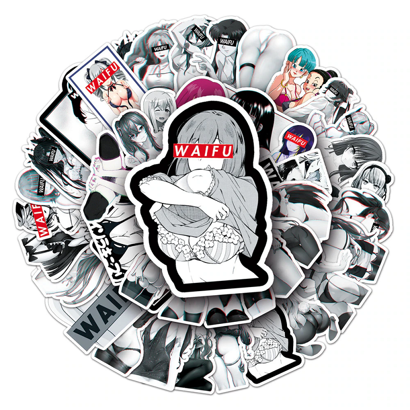 10/30/50Pcs Waifu Hentai Sexy Girl Otaku Phone Laptop Adult Stickers