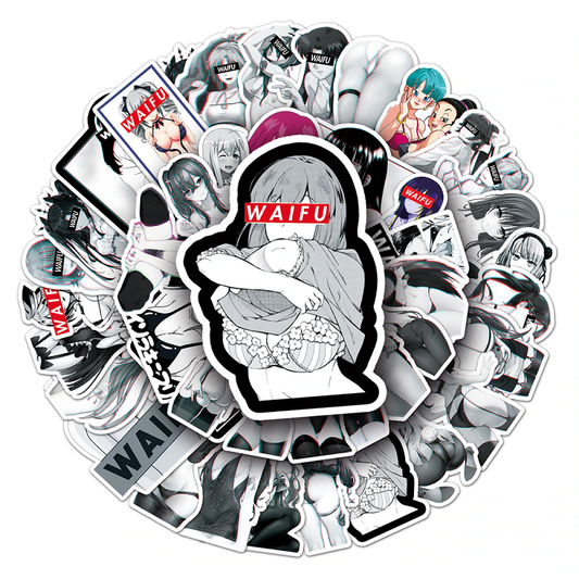10/30/50Pcs Waifu Hentai Sexy Girl Otaku Phone Laptop Adult Stickers